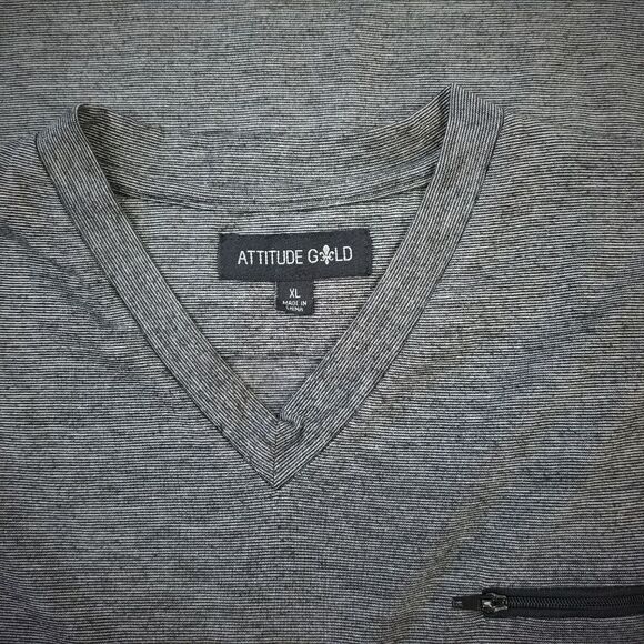Mens Attitude Gold Heather Gray T Shirt Size XL - Picture 4 of 5